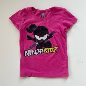 Ninja Kids Pink Ninja Payton Delu Payton Myler Short Sleeve Tee Size XS 3/4